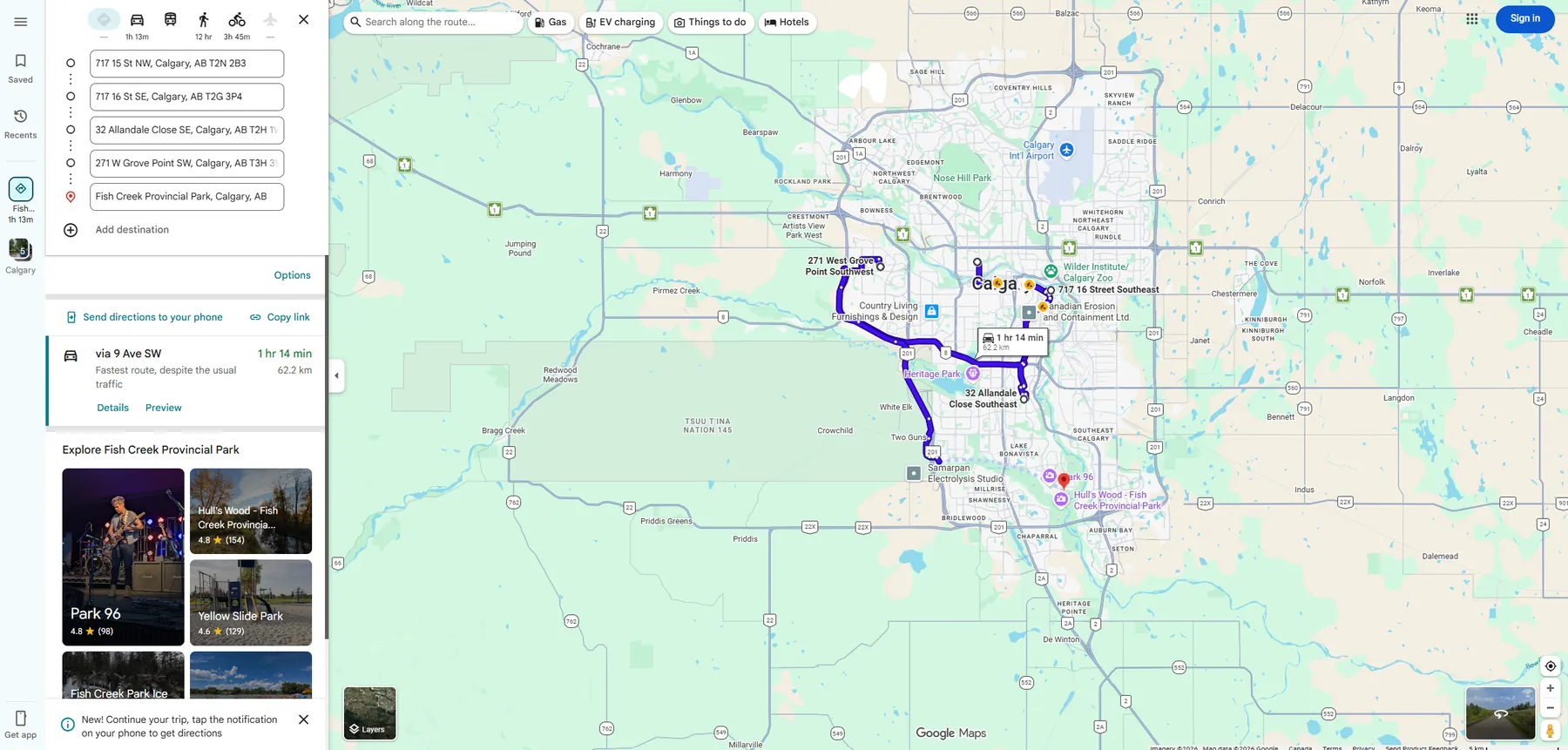 GPS walks & pickup routes in BooknBuddy: Route in Maps screen